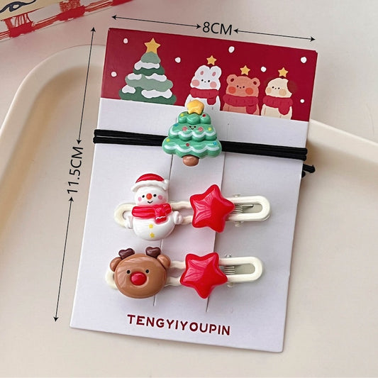 Christmas Kids Hair Accessory Set – Cute & Festive Holiday Clips