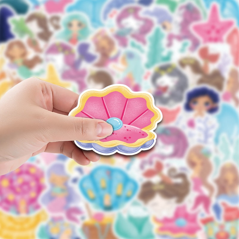 50PCS DIY Waterproof Stickers - Mermaids