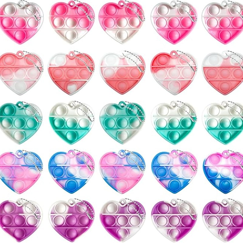 Pop Fidget Bubble Keychains – 12PCS Set