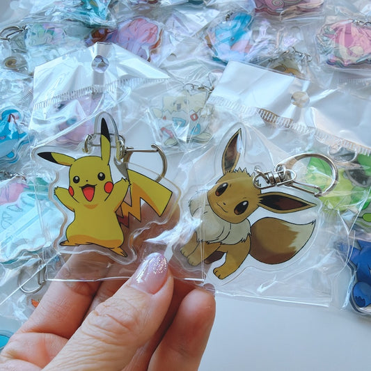 Cartoon Acrylic Keychain Charm