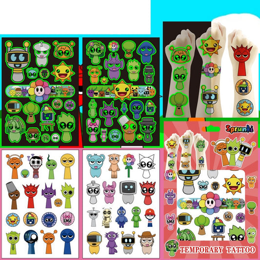 Kids Temporary Tattoos 4 Sheets Gift Set