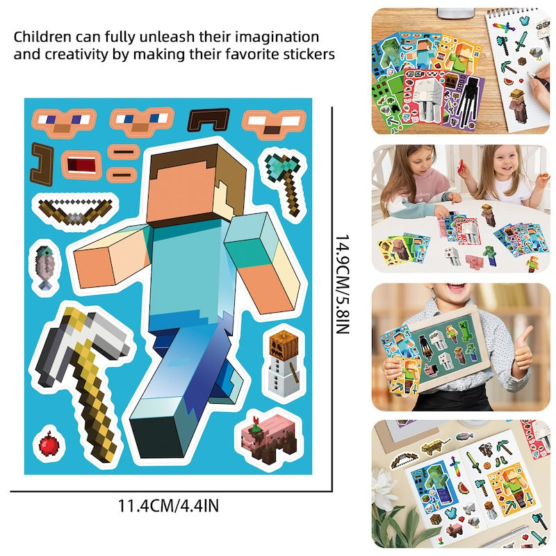 Make-a-Face DIY Sticker Set – 8 Sheets