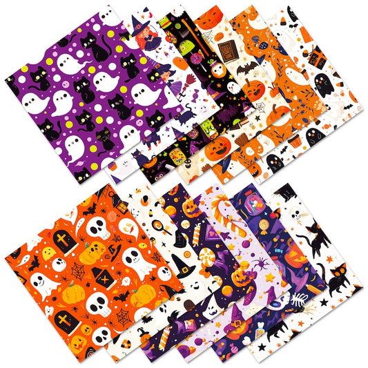 12-Sheet Halloween DIY Paper Set