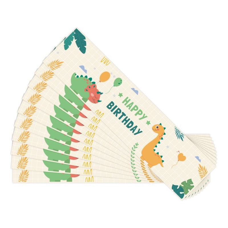 Birthday Party Water Bottle Labels 24PCS Set - Cute Dinosaurs