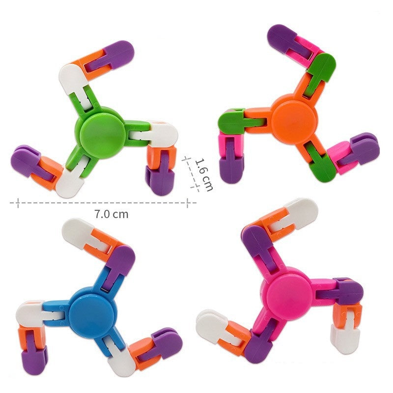 3-Link Transforming Fidget Spinner Chain