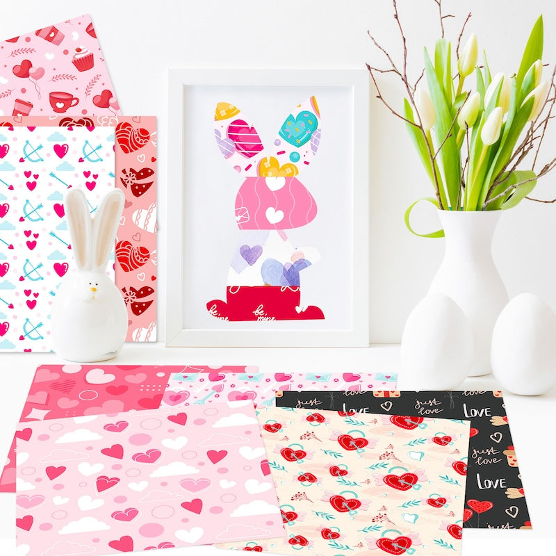 12-Sheet Valentine's Day DIY Paper Set