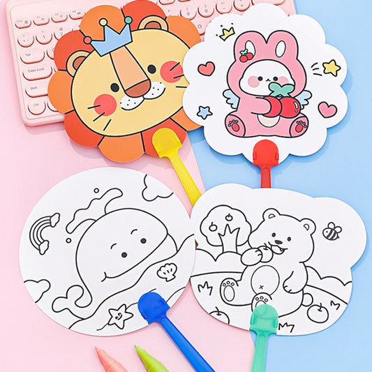 Cute DIY Painting Hand Fan