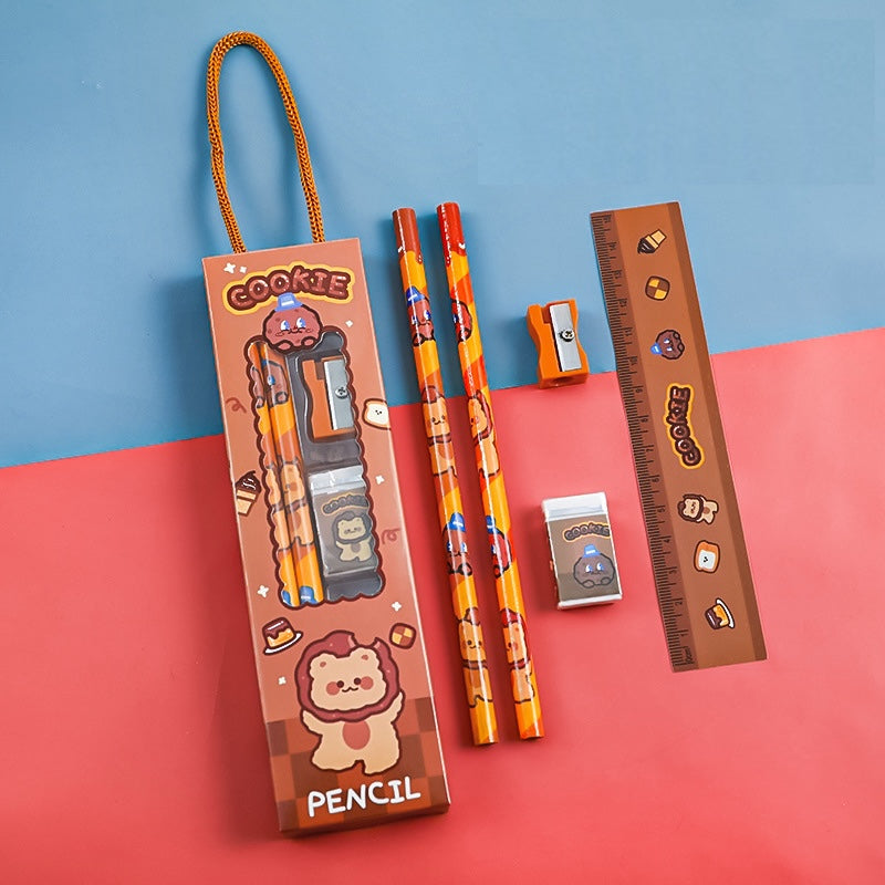 Cute Cartoon 5 PCS Stationery Set