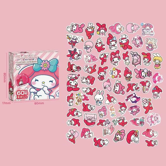 Cute Waterproof Sticker Gift Box – 63PCS Set