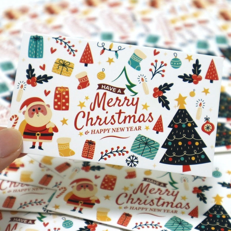 Mini Christmas Greeting Cards – Cute Thank-You Card (Pack of 10)