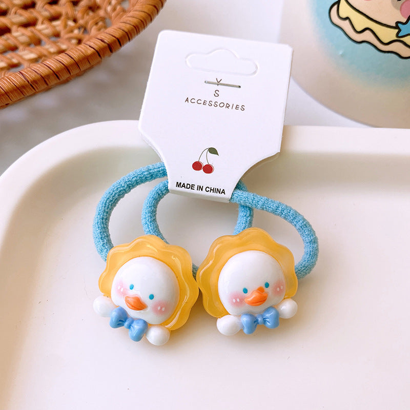 Cute Resin Animal Hair Ties – Set of 2