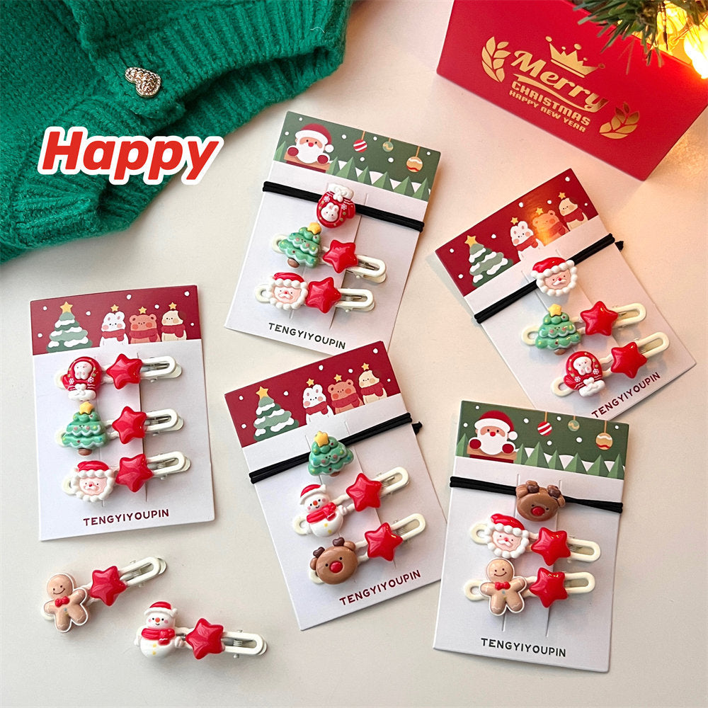 Christmas Kids Hair Accessory Set – Cute & Festive Holiday Clips