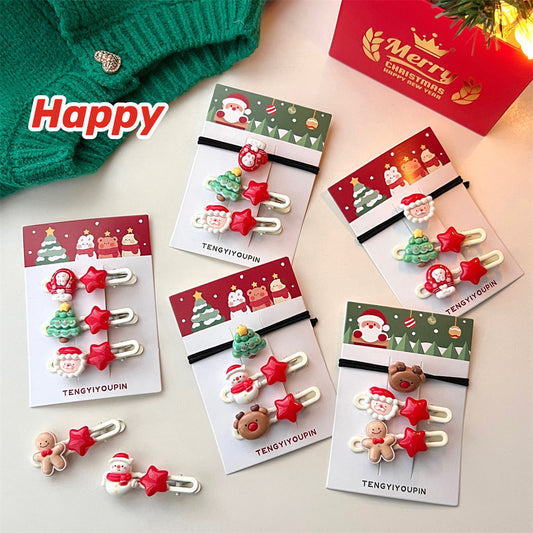 Christmas Kids Hair Accessory Set – Cute & Festive Holiday Clips
