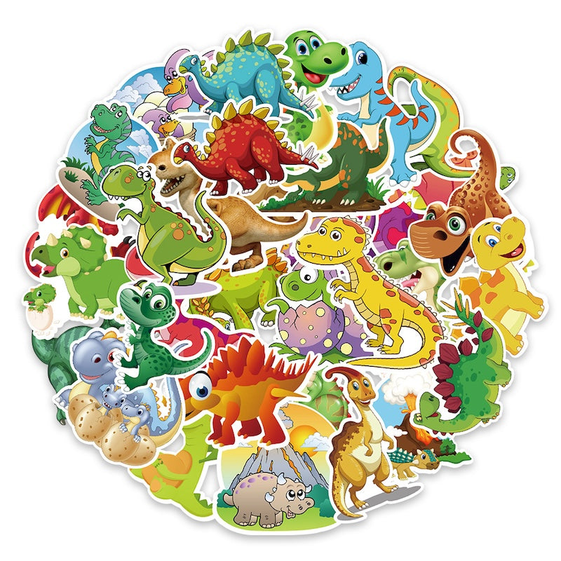 50PCS DIY Waterproof Stickers - Dinosaurs
