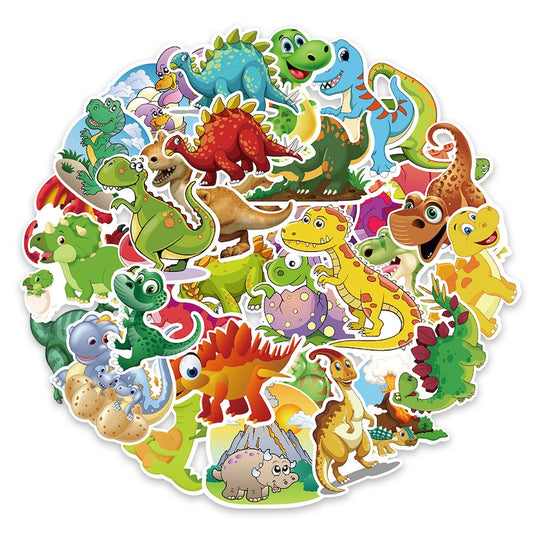 50PCS DIY Waterproof Stickers - Dinosaurs