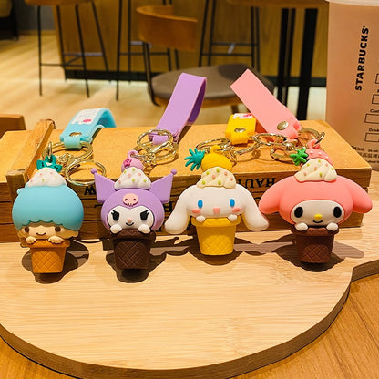 Cartoon Soft Silicone Keychain – Potted Plant Series