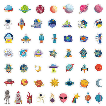 50PCS DIY Waterproof Stickers - Space