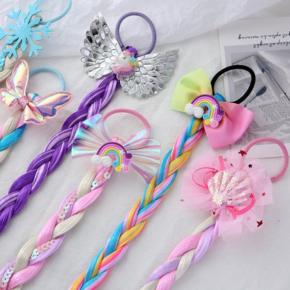 Colorful Braided Hair Extension for Girls