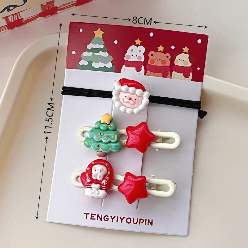 Christmas Kids Hair Accessory Set – Cute & Festive Holiday Clips