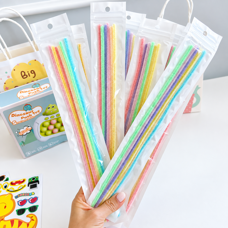 Jumbo Dinosaur Push Toy & DIY Goodie Bag Set