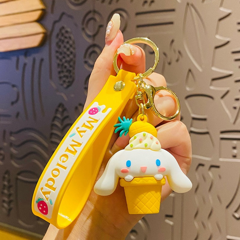 Cartoon Soft Silicone Keychain – Potted Plant Series