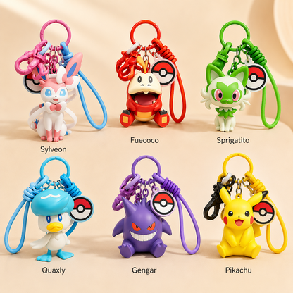 Pokémon Premium Keychain Charm – Poké Ball Style with Color Strap