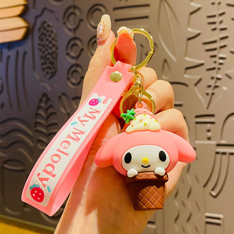 Cartoon Soft Silicone Keychain – Potted Plant Series