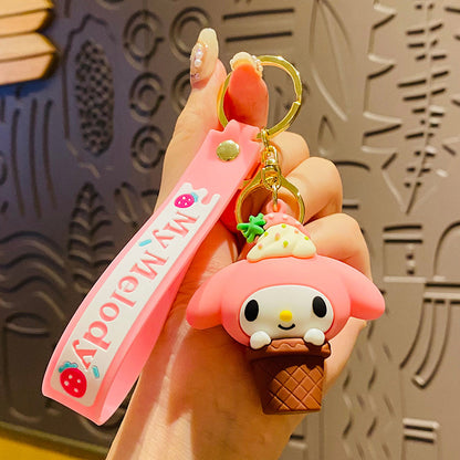 Cartoon Soft Silicone Keychain – Potted Plant Series