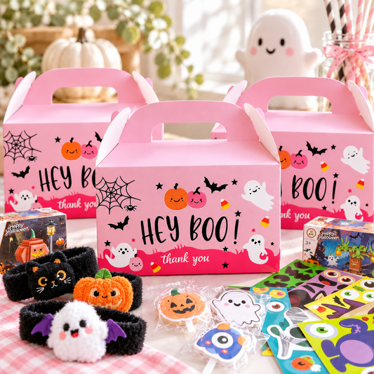 Halloween Goodie Bag Set 👻🎃 - 5 Piece Set (Box, Bracelet, Block set, Whistle, and Sticker)