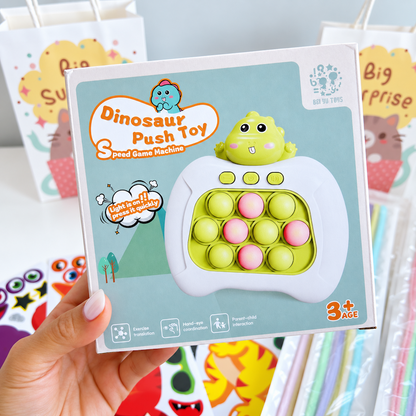 Jumbo Dinosaur Push Toy & DIY Goodie Bag Set