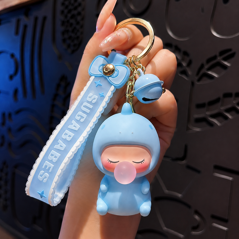 Bubble Dinosaur Baby Silicone Keychain