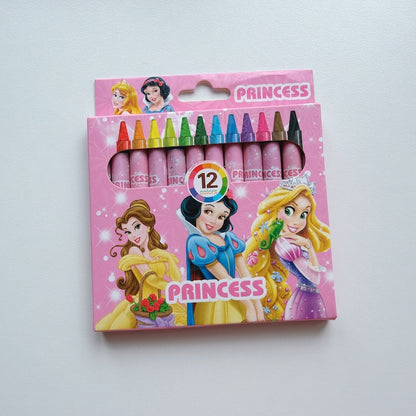 Cute Cartoon Mini Crayons – 12 Colors Set