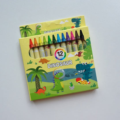 Cute Cartoon Mini Crayons – 12 Colors Set
