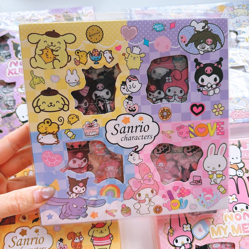Cute Cartoon PET Transparent Waterproof Stickers – 100PCS Set