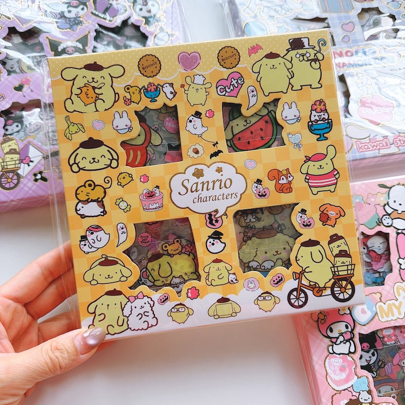 Cute Cartoon PET Transparent Waterproof Stickers – 100PCS Set
