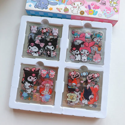 Cute Cartoon PET Transparent Waterproof Stickers – 100PCS Set