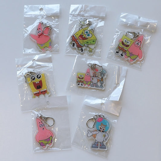 Cartoon Acrylic Keychain Charm