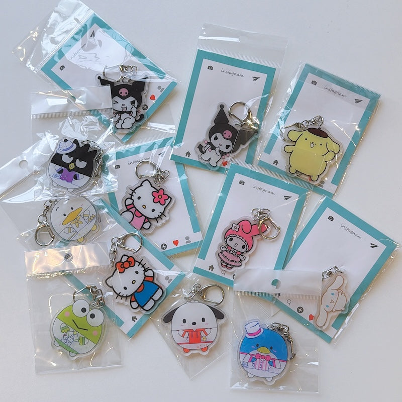 Cartoon Acrylic Keychain Charm