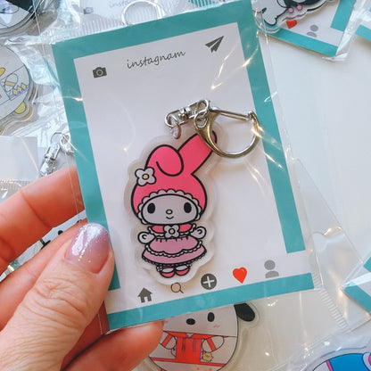 Cartoon Acrylic Keychain Charm