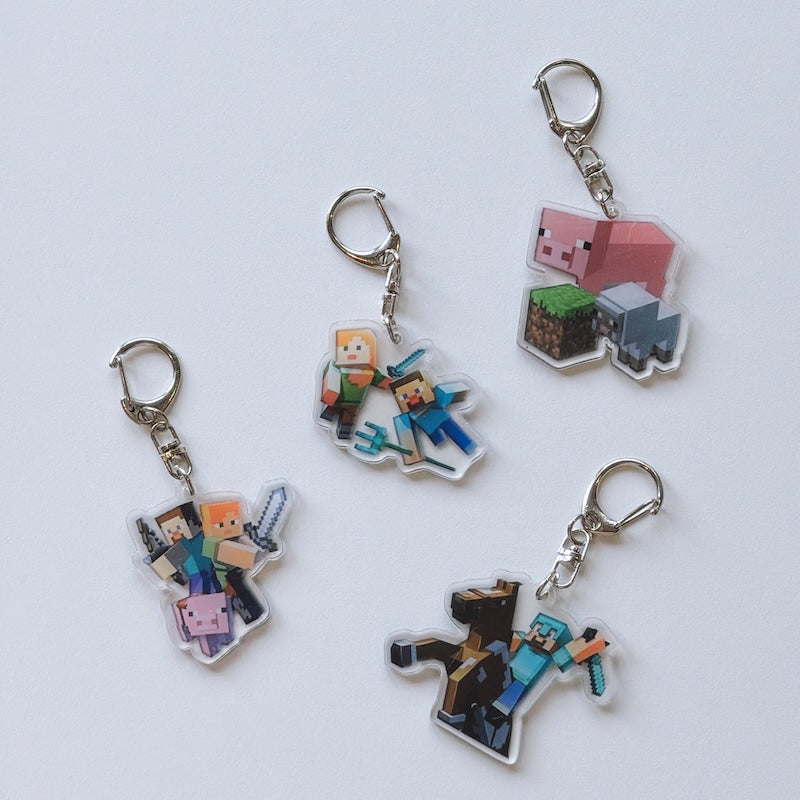 Cute Acrylic Keychain Charms – 12PCS Set
