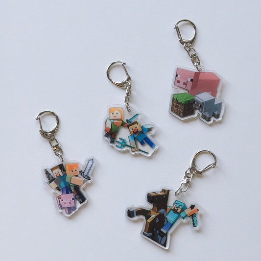 Cute Acrylic Keychain Charms – 12PCS Set