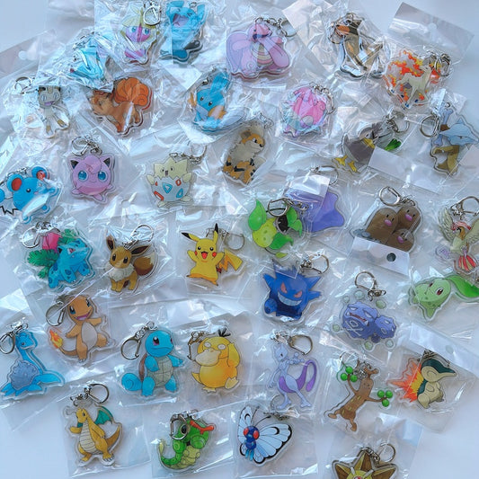 Cartoon Acrylic Keychain Charm
