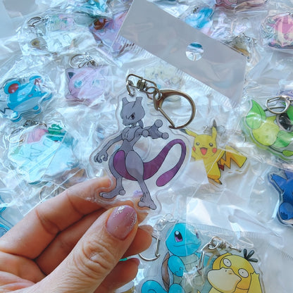 Cartoon Acrylic Keychain Charm