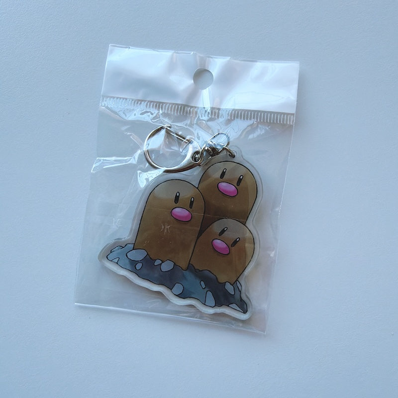 Cartoon Acrylic Keychain Charm