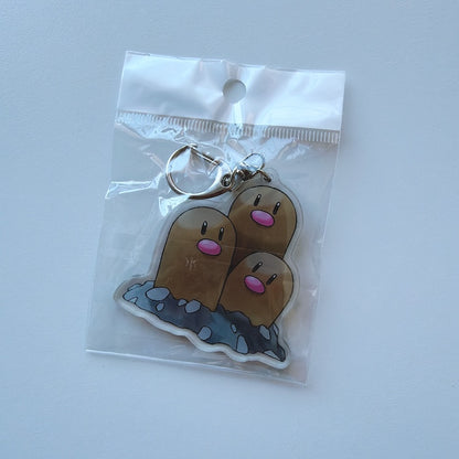 Cartoon Acrylic Keychain Charm