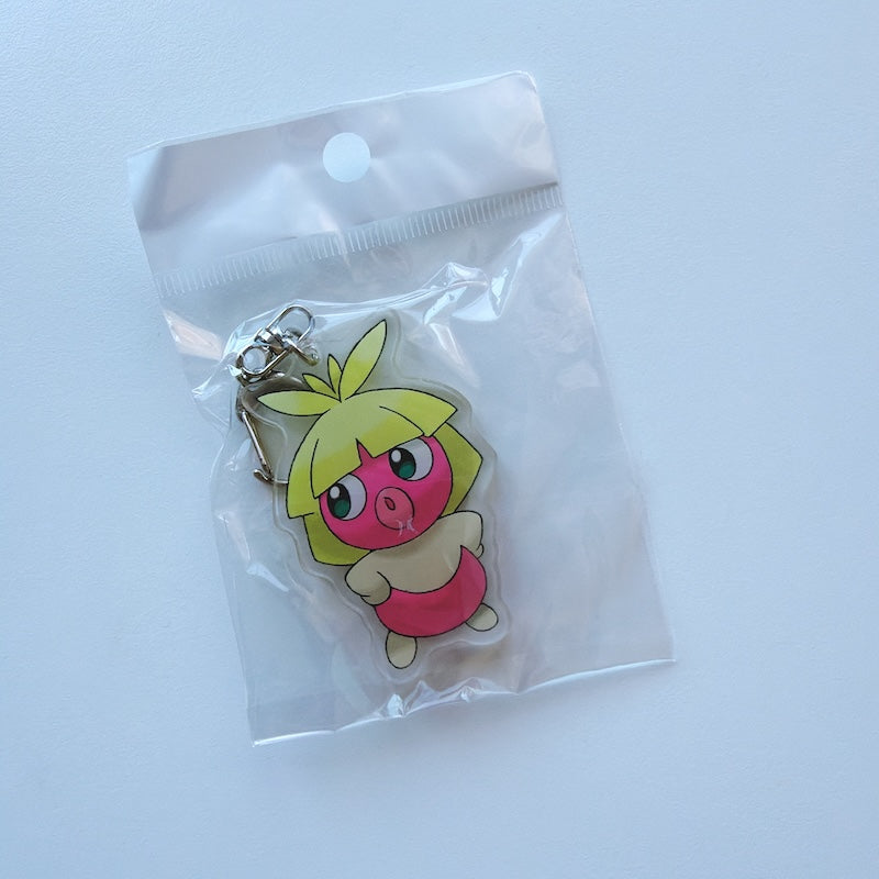 Cartoon Acrylic Keychain Charm