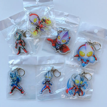 Cartoon Acrylic Keychain Charm