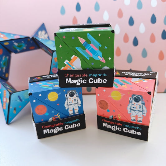Galaxy Magnetic Infinity Cube – Geometric Folding Puzzle Toy