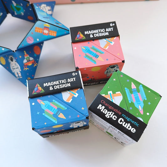 Galaxy Magnetic Infinity Cube – Geometric Folding Puzzle Toy