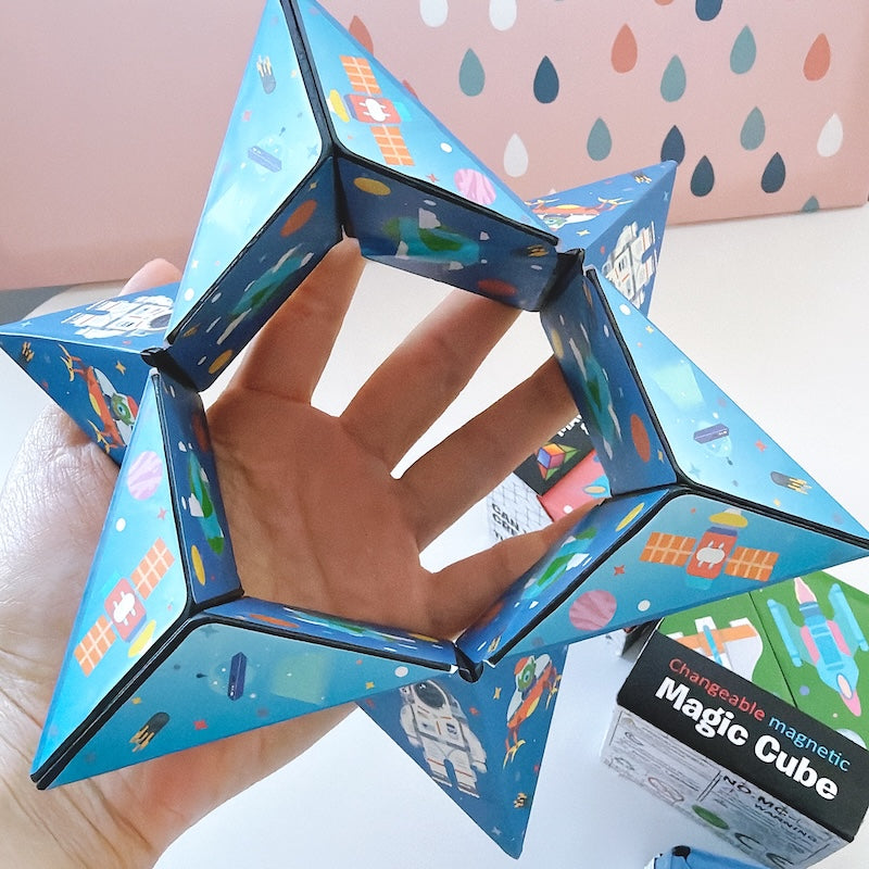 Galaxy Magnetic Infinity Cube – Geometric Folding Puzzle Toy